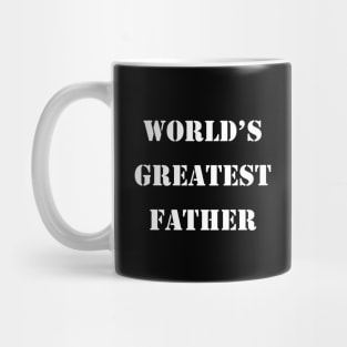 World's Greatest Father - White Design Mug